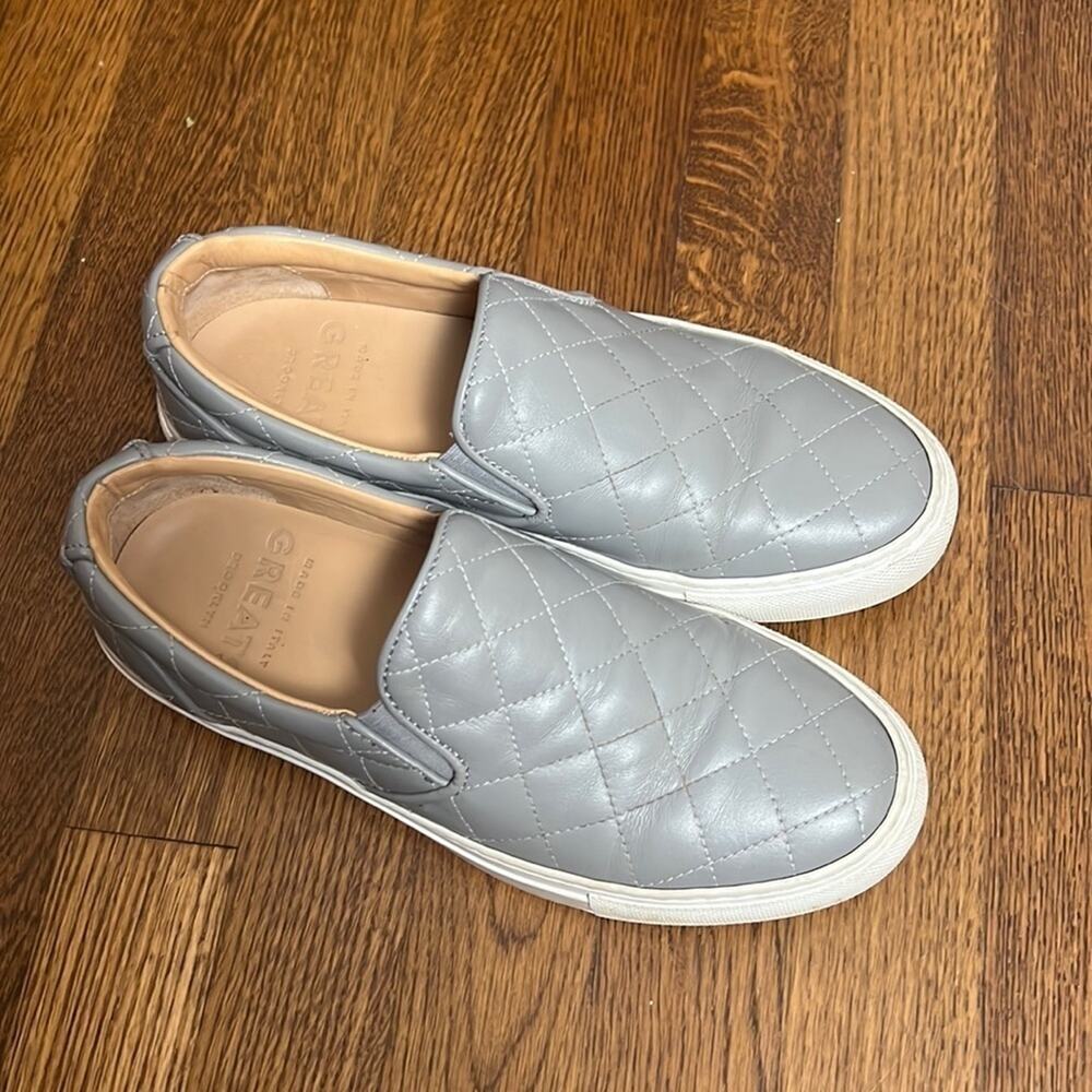 GREATS® Wooster Quilted Leather Slip-On Sneakers Size 38.5